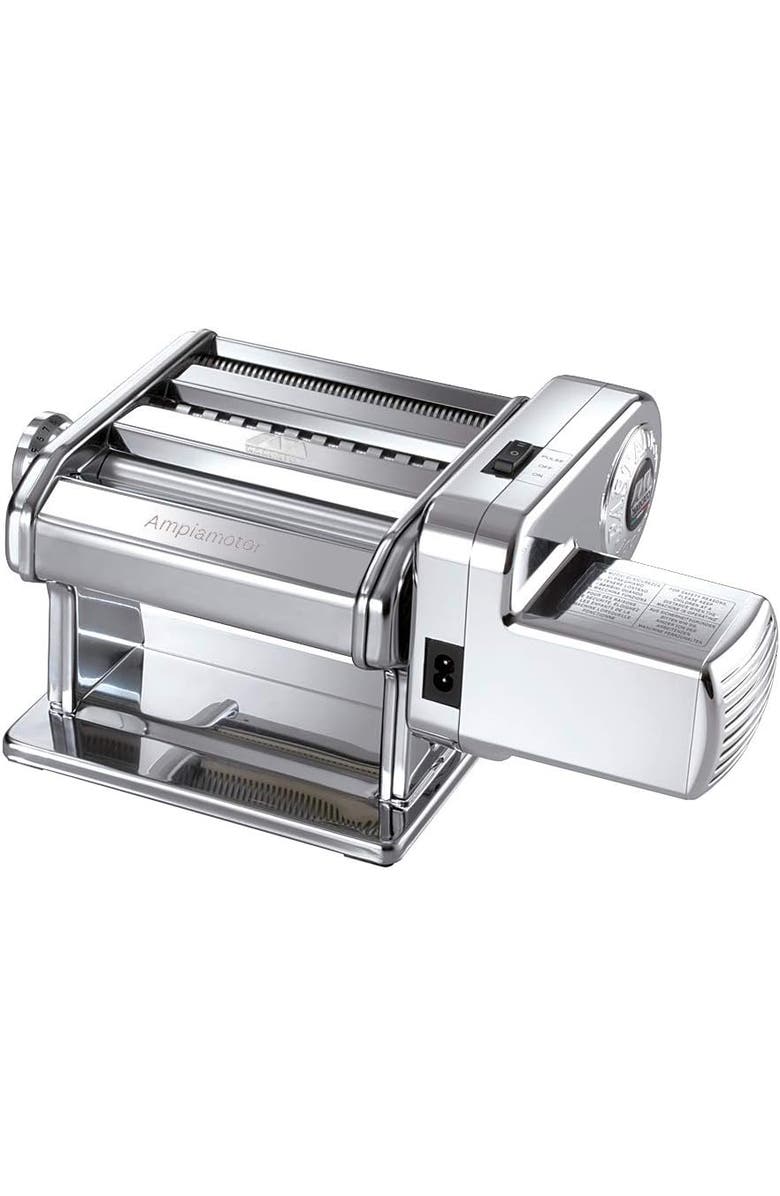 Marcato Ampiamotor 110V Pasta Machine, Made in Italy, Chrome Steel, Main, color, Silver