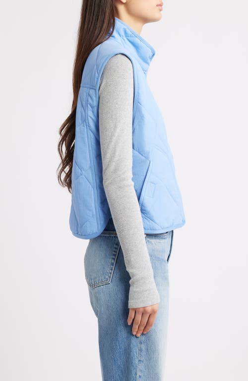 Thread & Supply Lightweight Puffer Vest In Blue