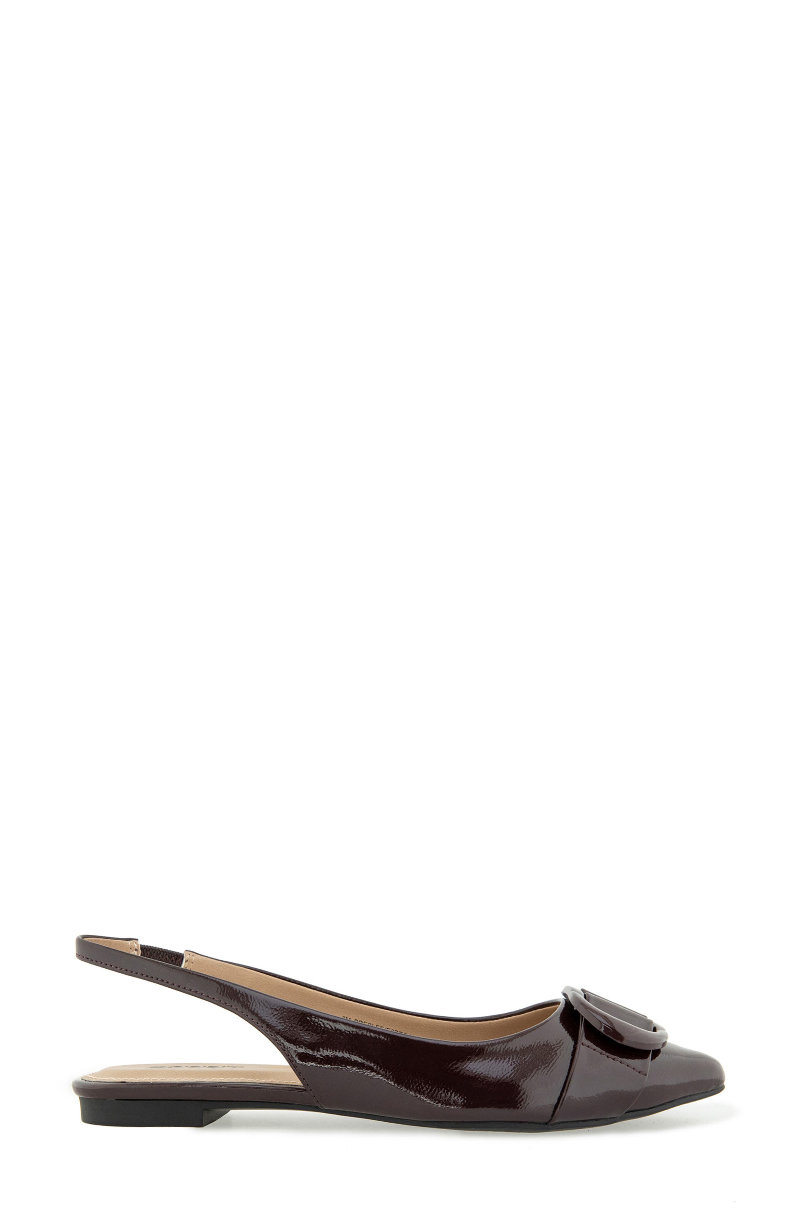Preslee Faux Leather Slingback Flat, Alternate, color, BURGUNDY PATENT