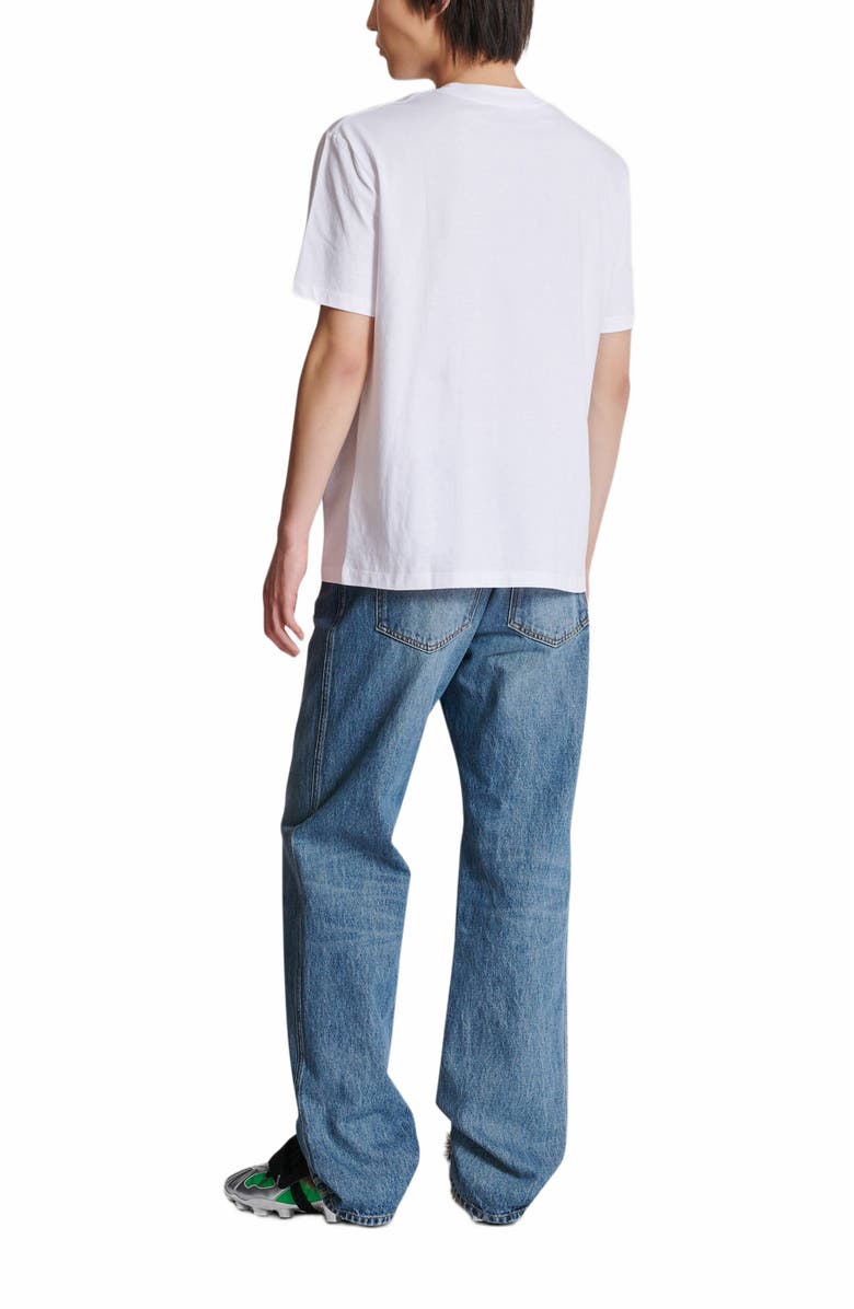 Balmain T-Shirt With Balmain Lipstick Print, Alternate, color, Red