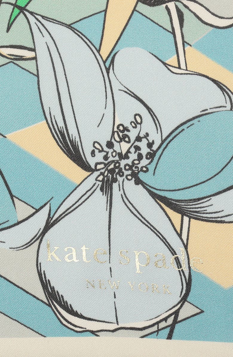 Kate Spade New York overgrown city silk square scarf, Alternate, color, Multi