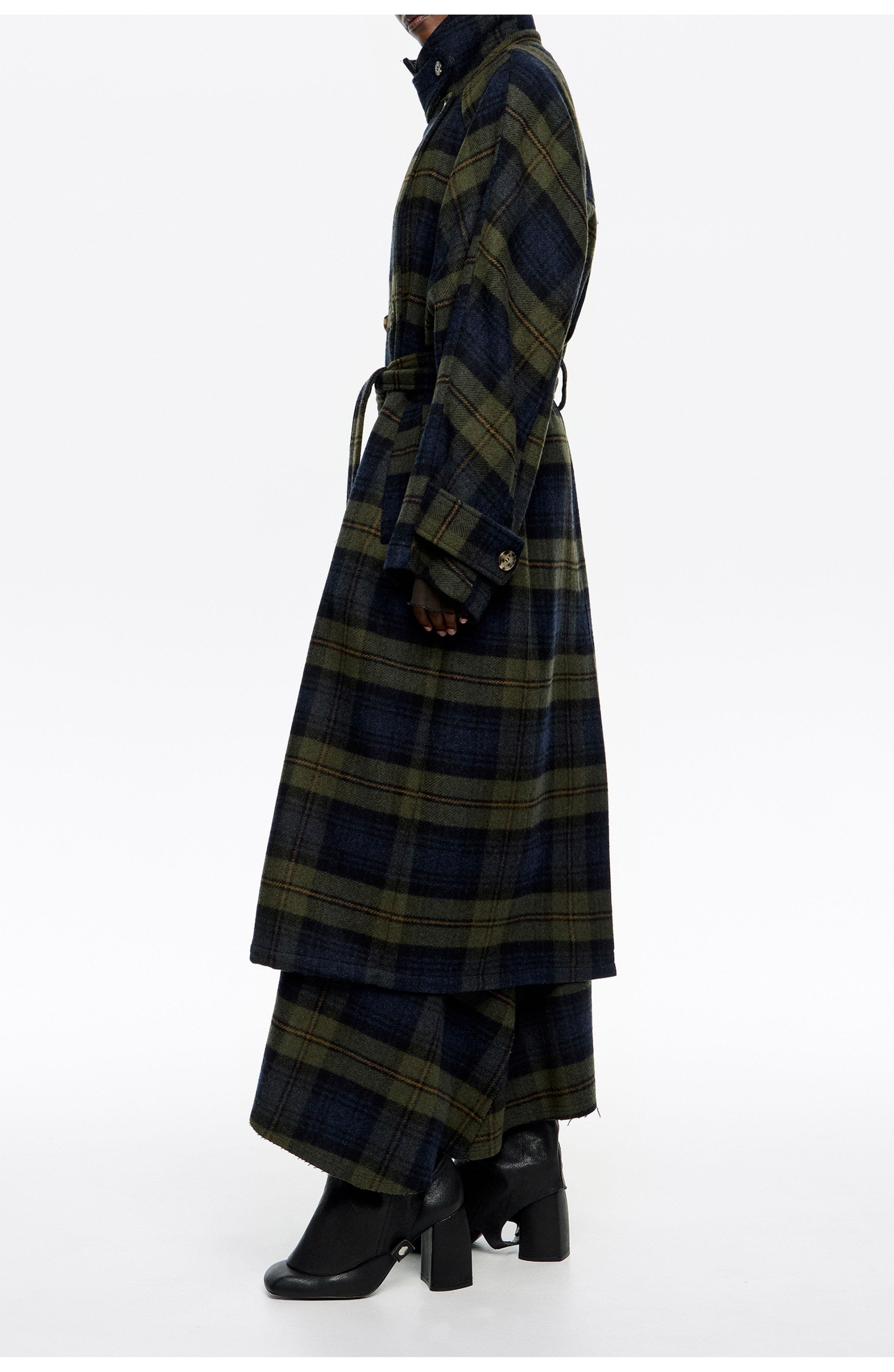 Checked Double-Face Double-Breasted Coat - image 2