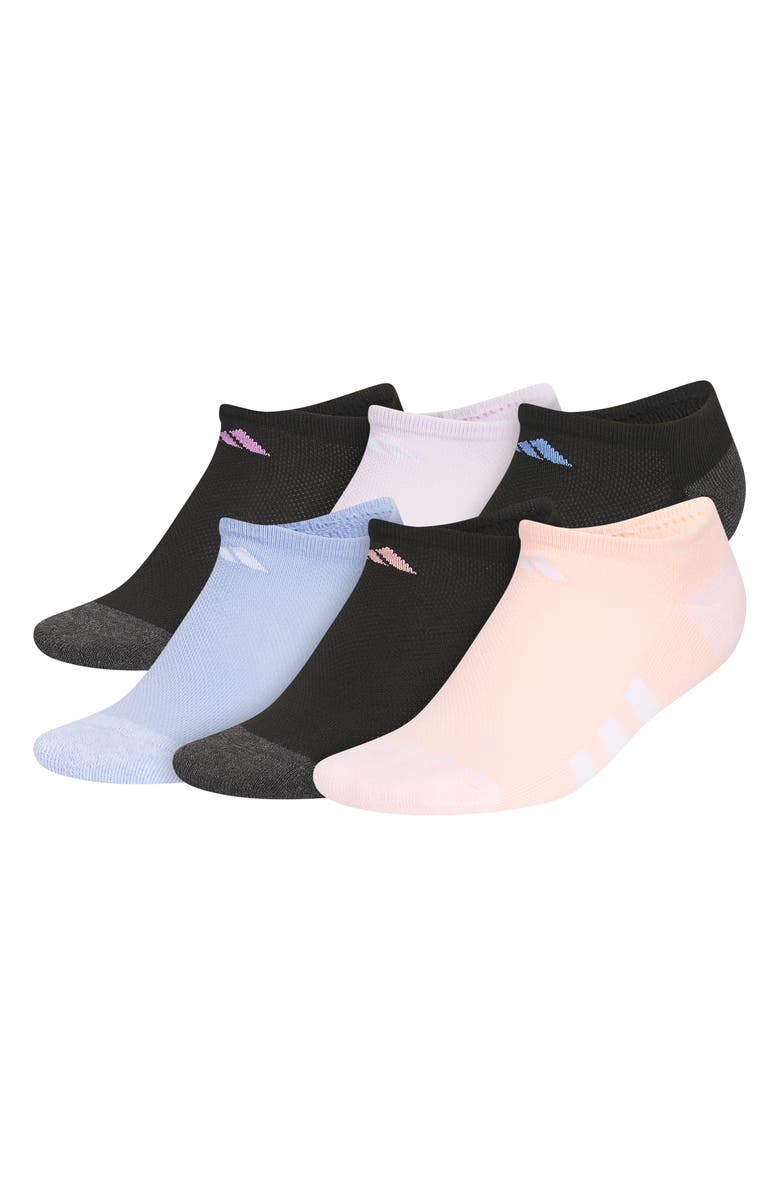 adidas Kids' Athletic Cushioned Low Cut Socks - Pack of 6, Alternate, color, Black