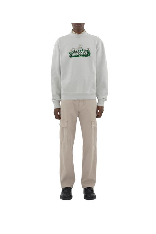 Shop Burberry Daisy Logo Cotton Sweatshirt In Winter