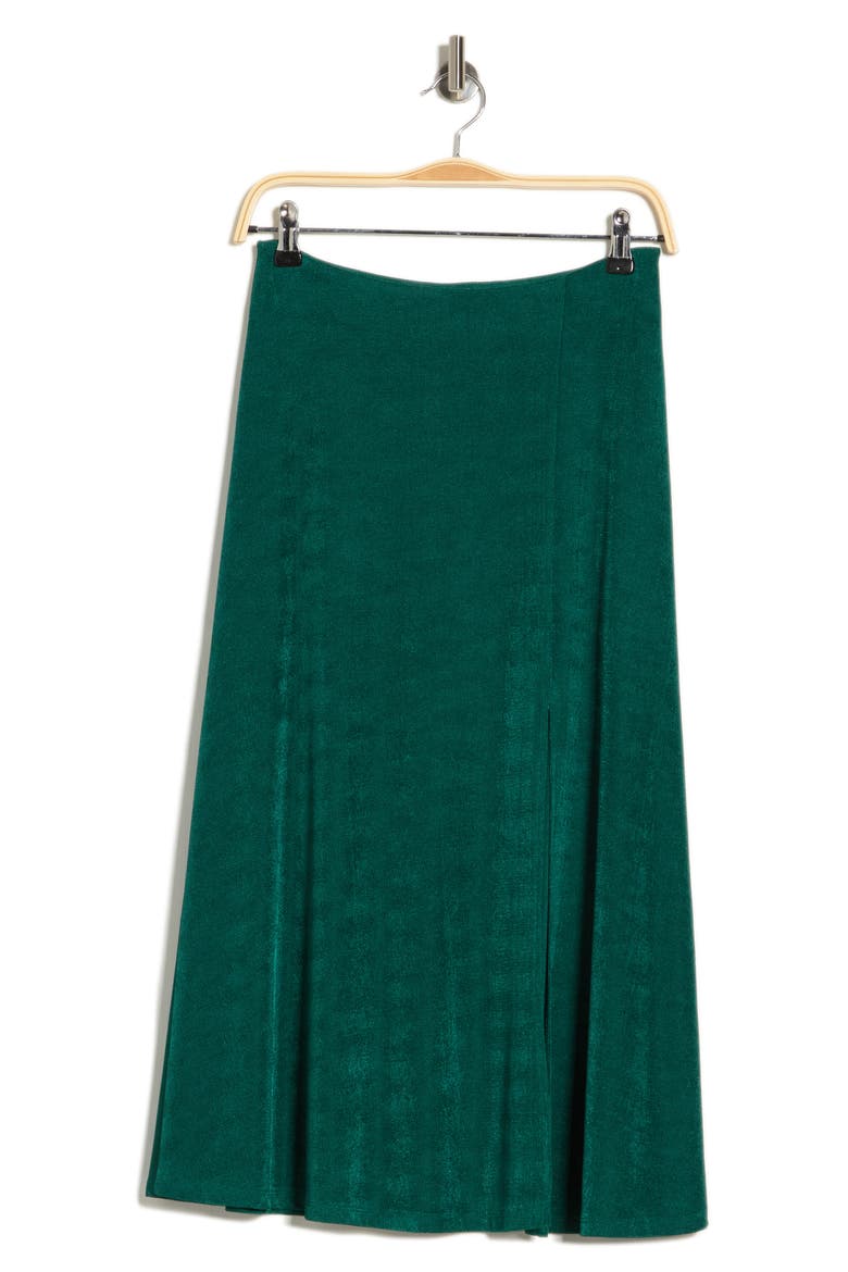 Side Slit Midi Skirt, Alternate, color, EMERALD