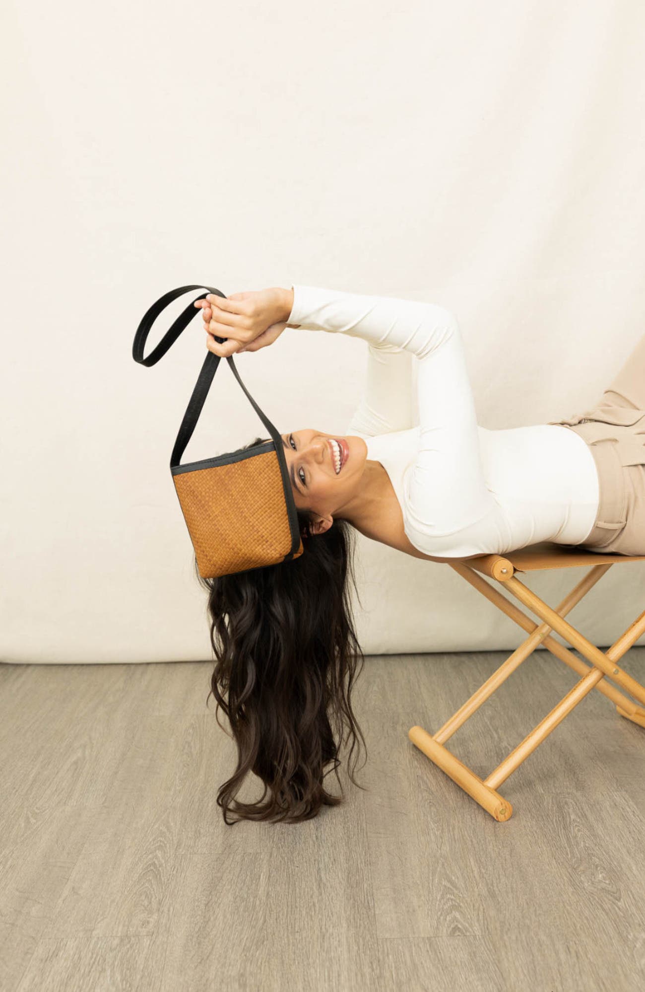 Deux Mains Panye Crossbody Bag, Alternate, color, Cognac