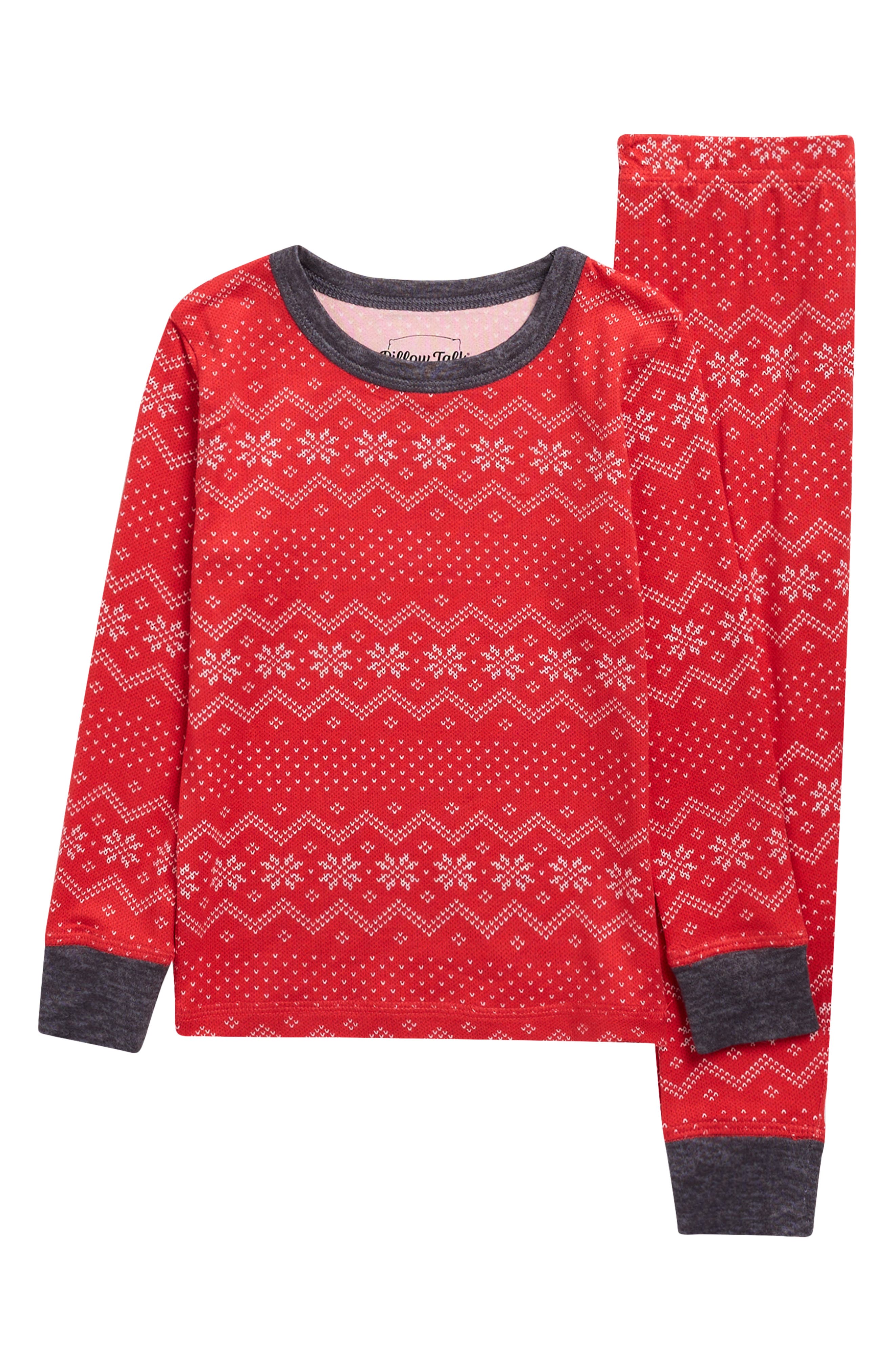 Pillow Talk Baby Matching Family Fair Isle Footed Pajamas