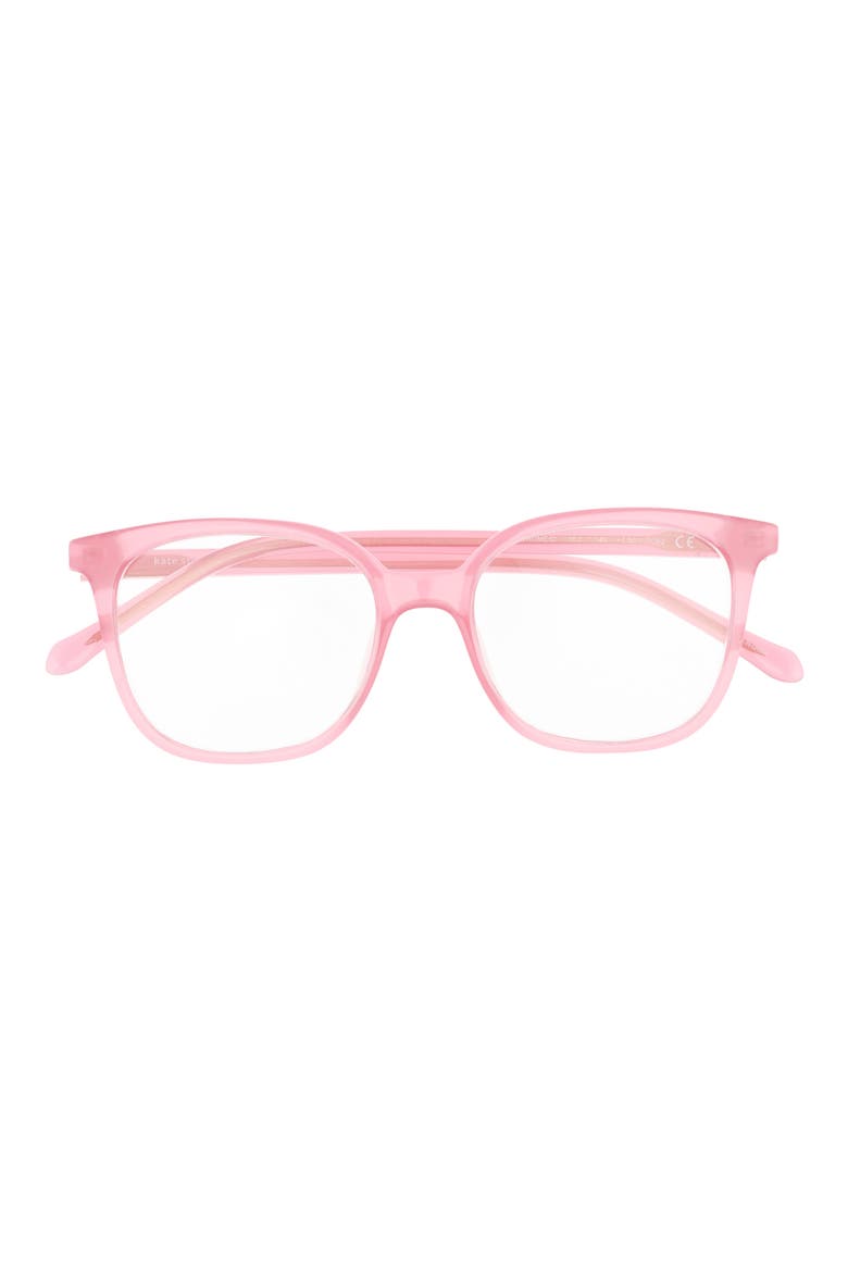 romeo 50mm rectangular reading glasses, Main, color, PINK