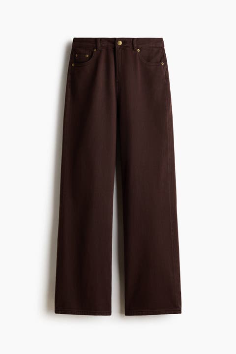Straight Twill Trousers