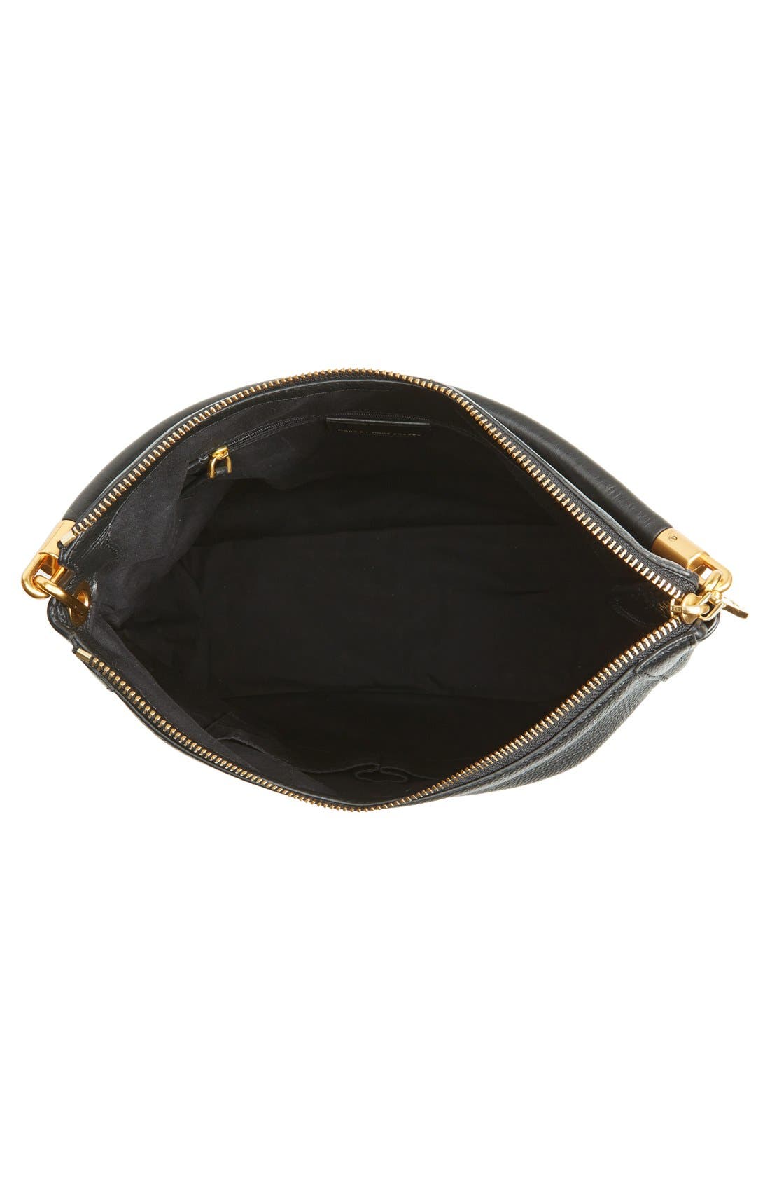 MARC BY MARC JACOBS 'New Too Hot to Handle' Leather Hobo, Alternate, color, BLACK