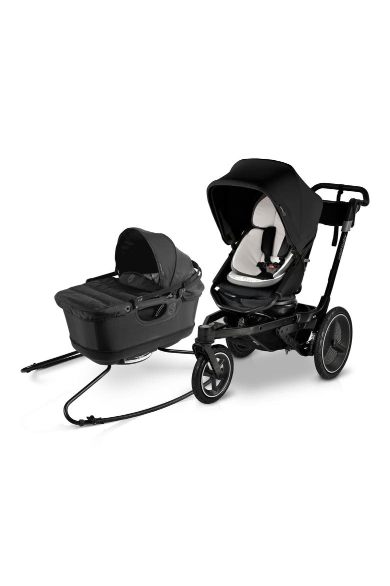 Jog & Lounge Bassinet & Stroller Travel System, Main, color, BLACK/ BLACK