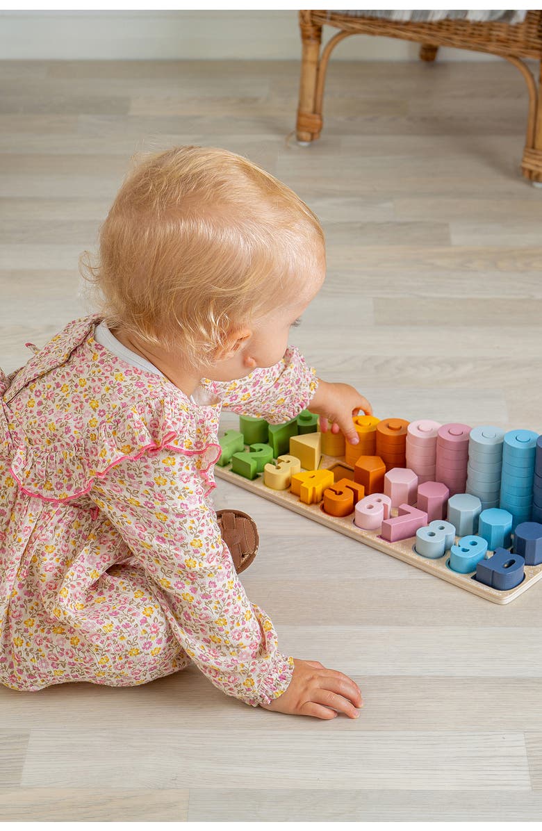 Bigjigs Toys FSC<sup>®</sup> Certified 1-10 Counting Board, Alternate, color, Multicoloured