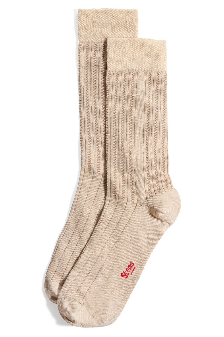 Lola Cotton & Cashmere Comfort Crew Socks, Main, color, CREAM