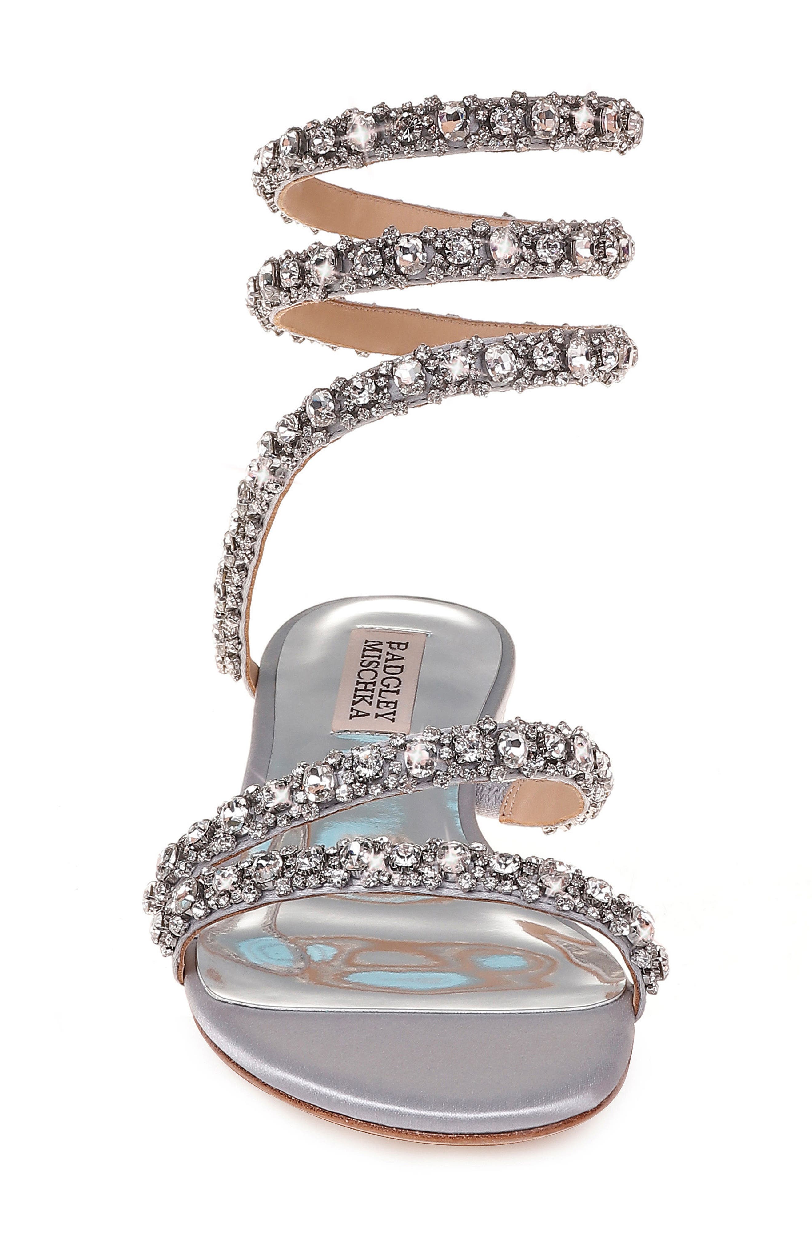 Badgley Mischka Collection Badgley Mischka Paz Crystal Ankle Wrap Sandal, Alternate, color, 