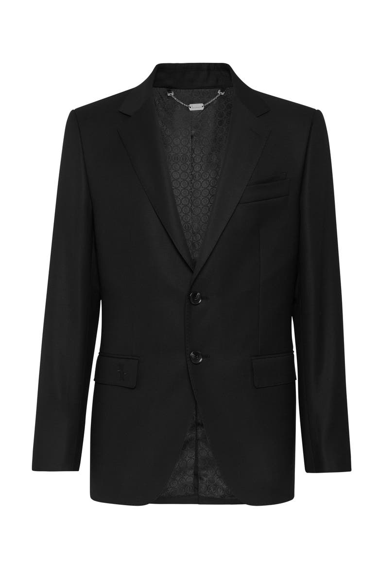 Light Wool Blazer Men, Main, color, black