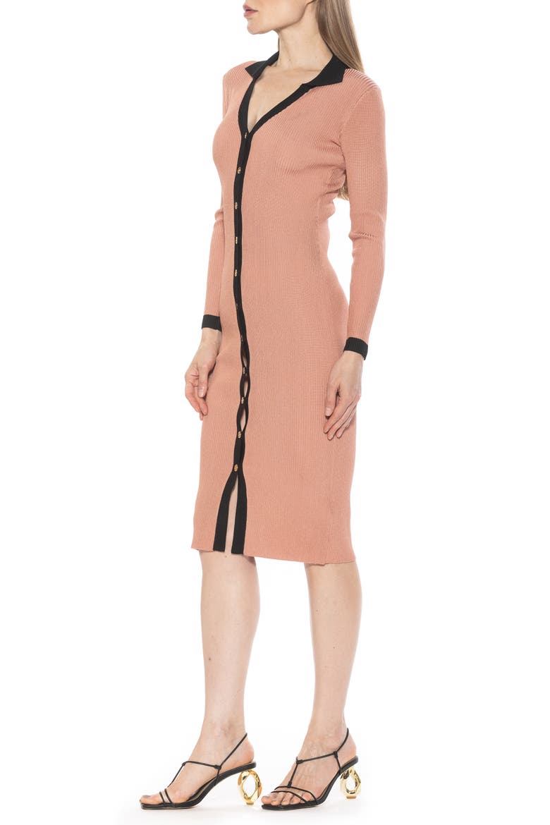 Cordelia Knit Long Sleeve Shirtdress, Alternate, color, CAMEL