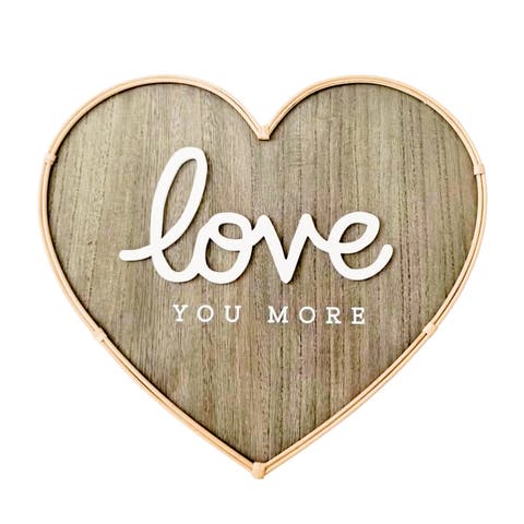 Love You More Heart Wall Decor