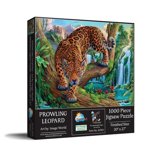 Prowling Leopard 1000 piece Jigsaw Puzzle for Adults