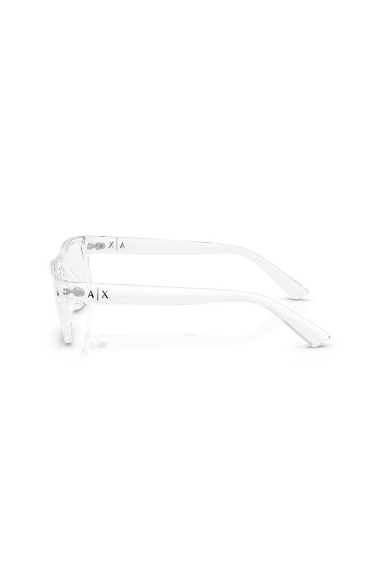 Armani Exchange 54mm Rectangle optical glasses, Alternate, color, Transparent