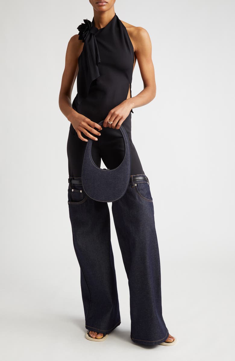 Coperni Hybrid Denim Legwarmer Leggings, Alternate, color, 