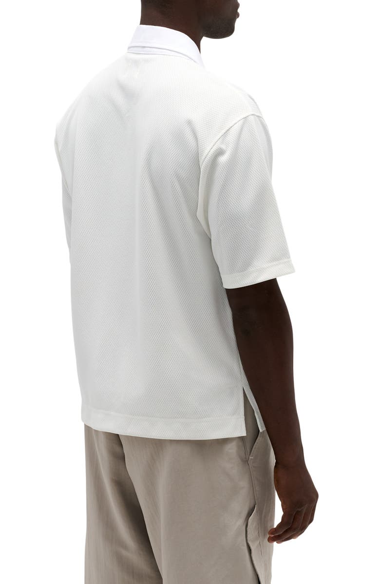 New Balance Made in USA Relaxed Mesh Zip Polo, Alternate, color, Sea Salt