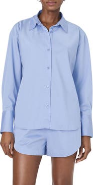French Connection Alexis Oversize Crossover Cotton Button-Up Shirt