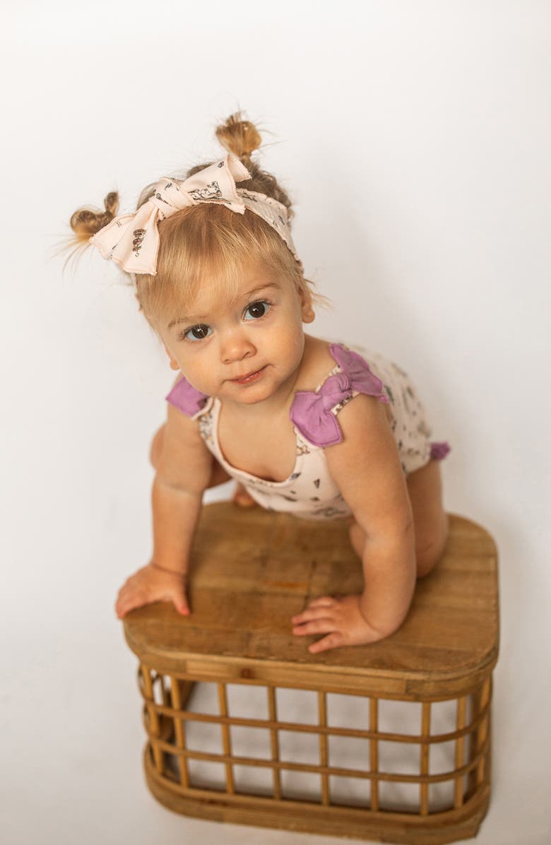 L'ovedbaby x Paddington Bear<sup>™</sup> Organic Cotton Ruffle Bodysuit, Alternate, color, Sweet Paddington