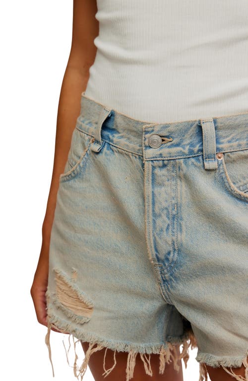 Shop Free People Now Or Never Denim Shorts In Well Worn