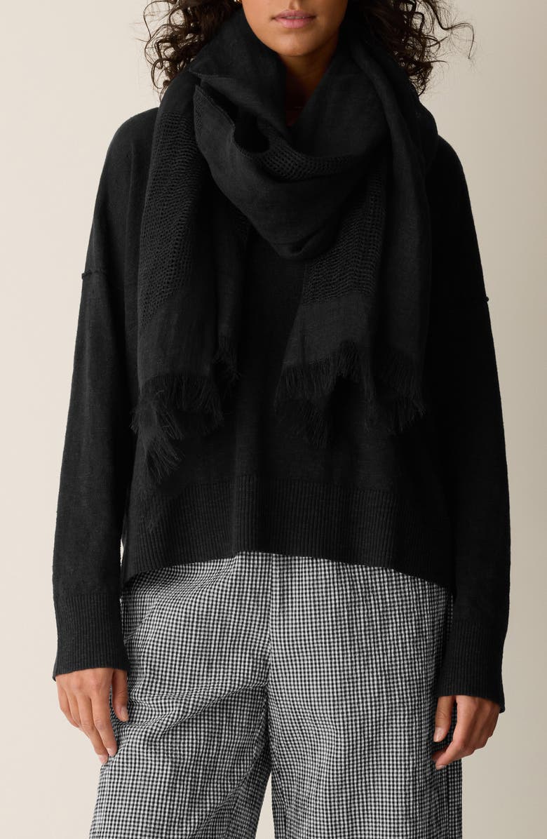 Eileen Fisher Linen Circles Scarf, Alternate, color,