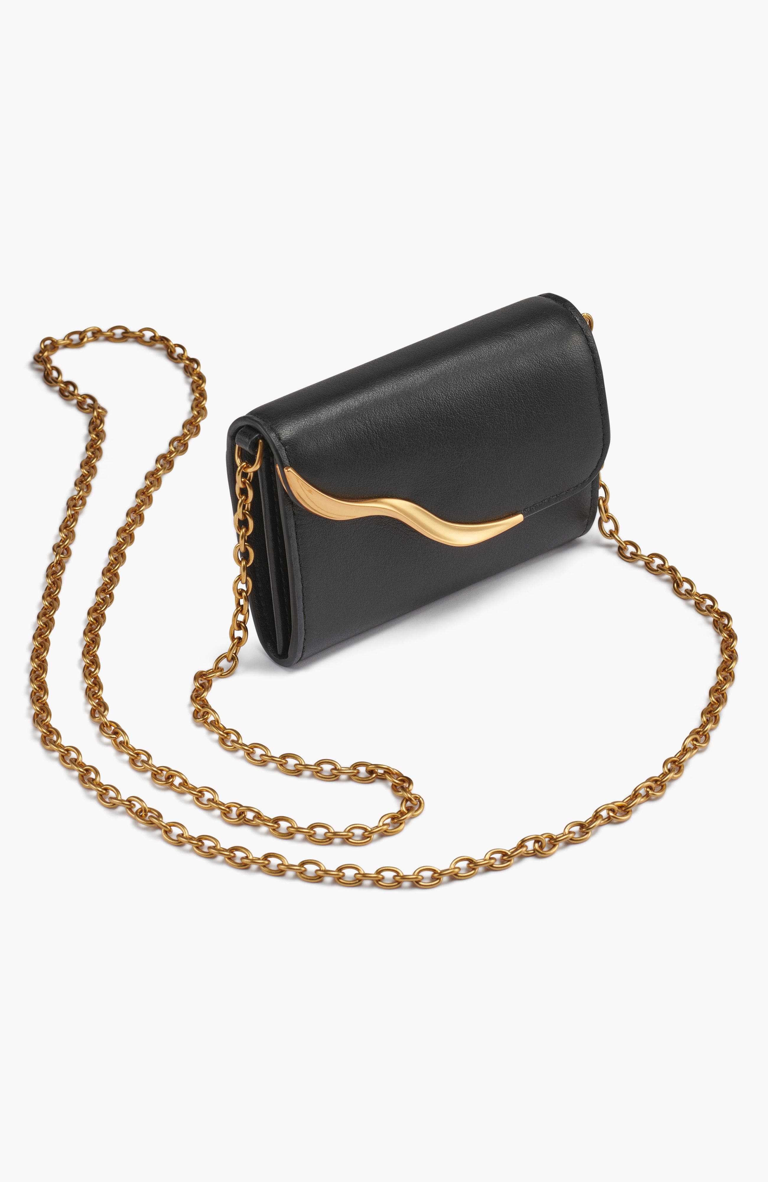 Donna Karan New York Malverne Wallet On String, Main, color, Black/Gold