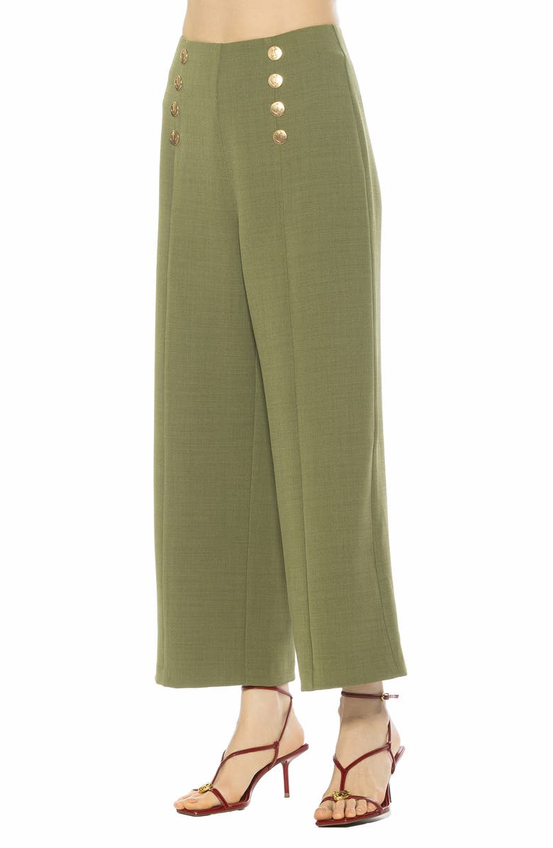 Alexia Admor Amari High Waist Wide Leg Pants, Alternate, color, Sage