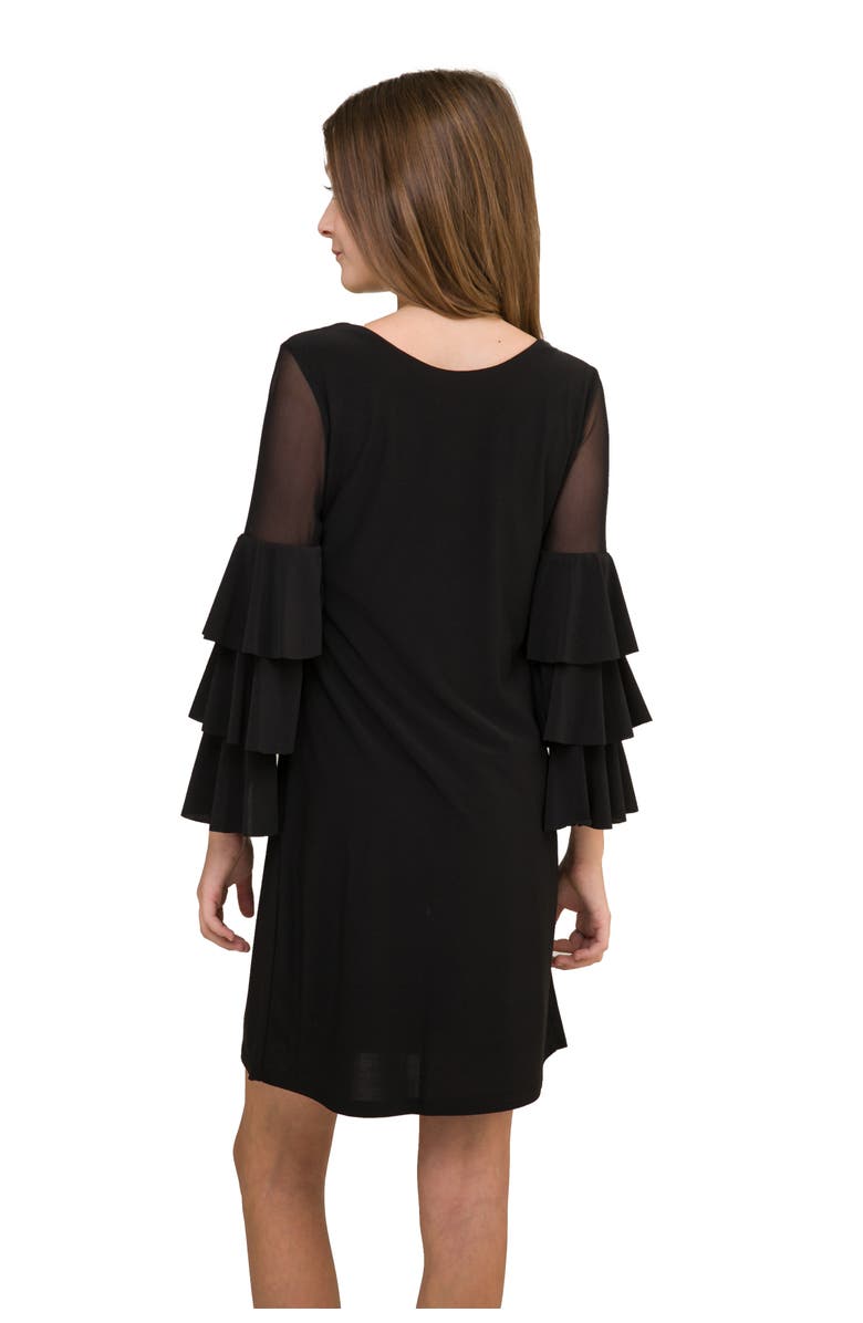 Un Deux Trois Tiered Sleeeve Dress, Alternate, color, Black