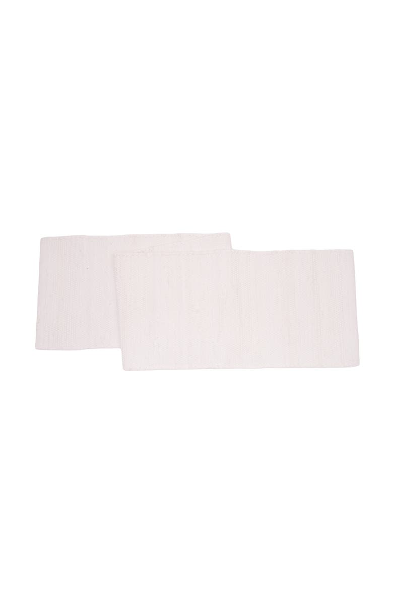 White Chindi Plain Solid Machine Washable Table Runner 14" x 72", Main, color, White