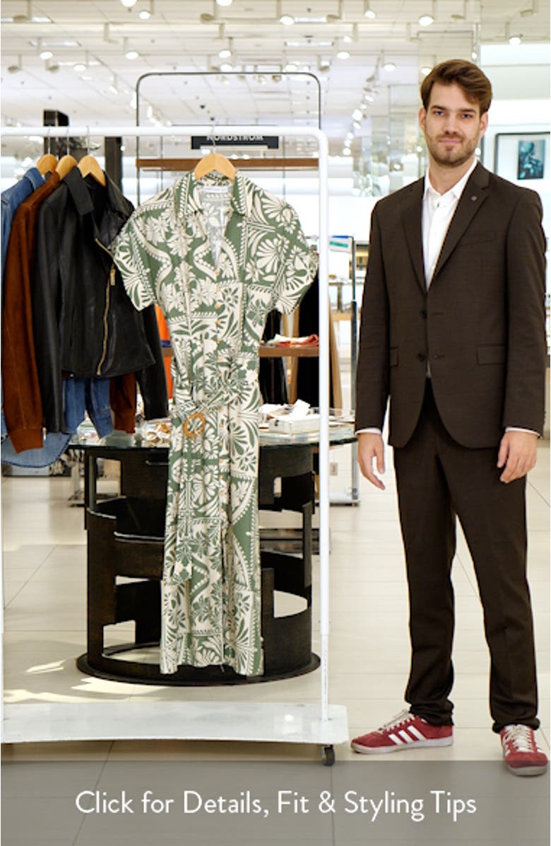 Preston Print Button-Up Midi Dress, sales video thumbnail