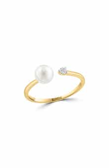 EFFY Akoya Pearl & Diamond Split Band Ring
