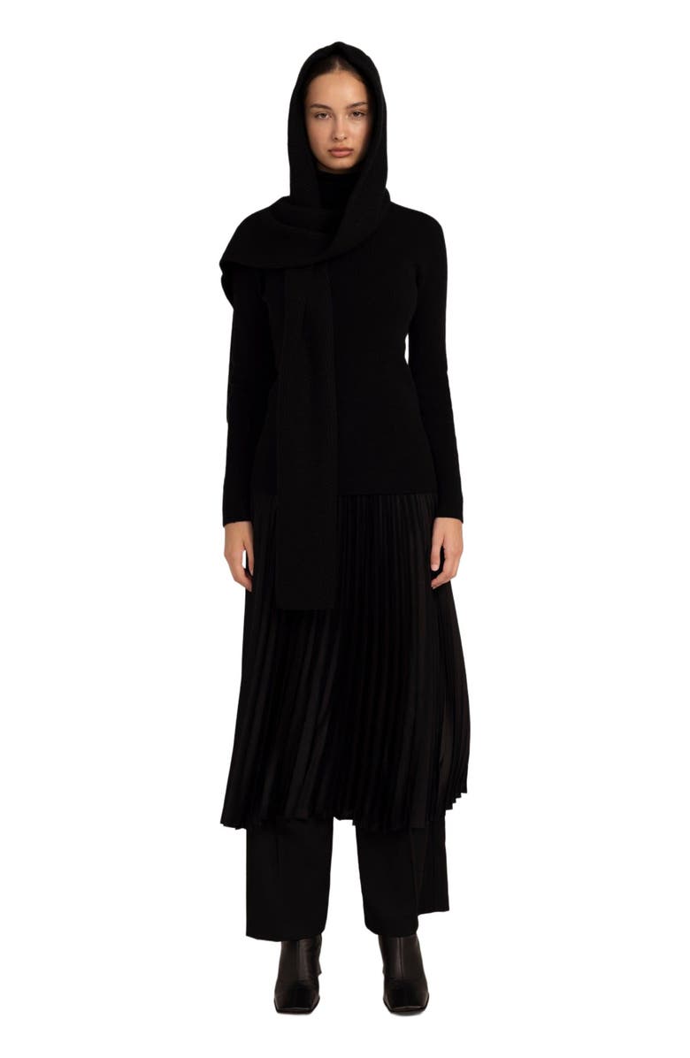 GOBI Mongolian Cashmere Hooded Cashmere Scarf, Alternate, color, 