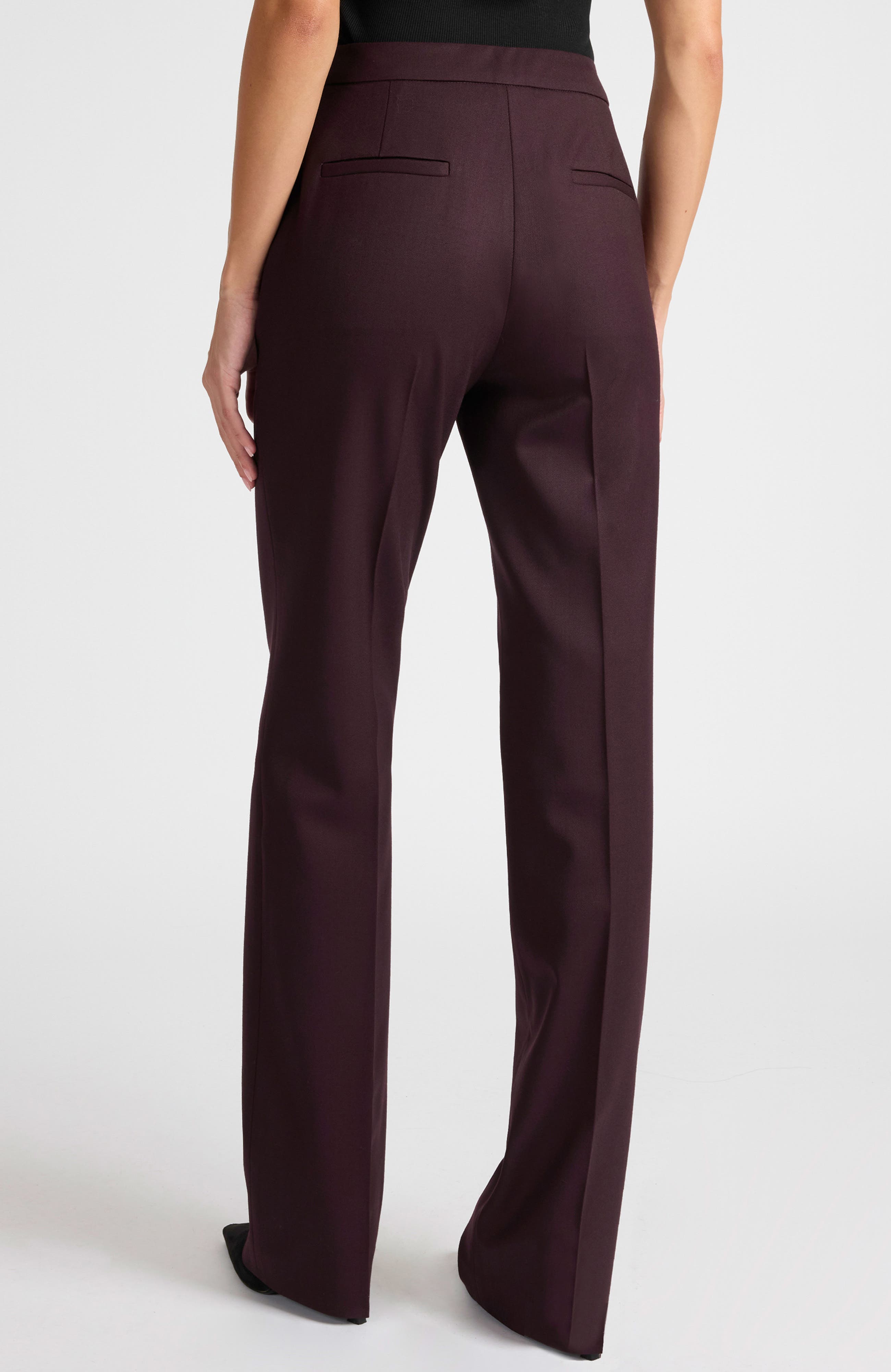 Amara Straight Leg Pant in Virgin Wool Stretch - image 2