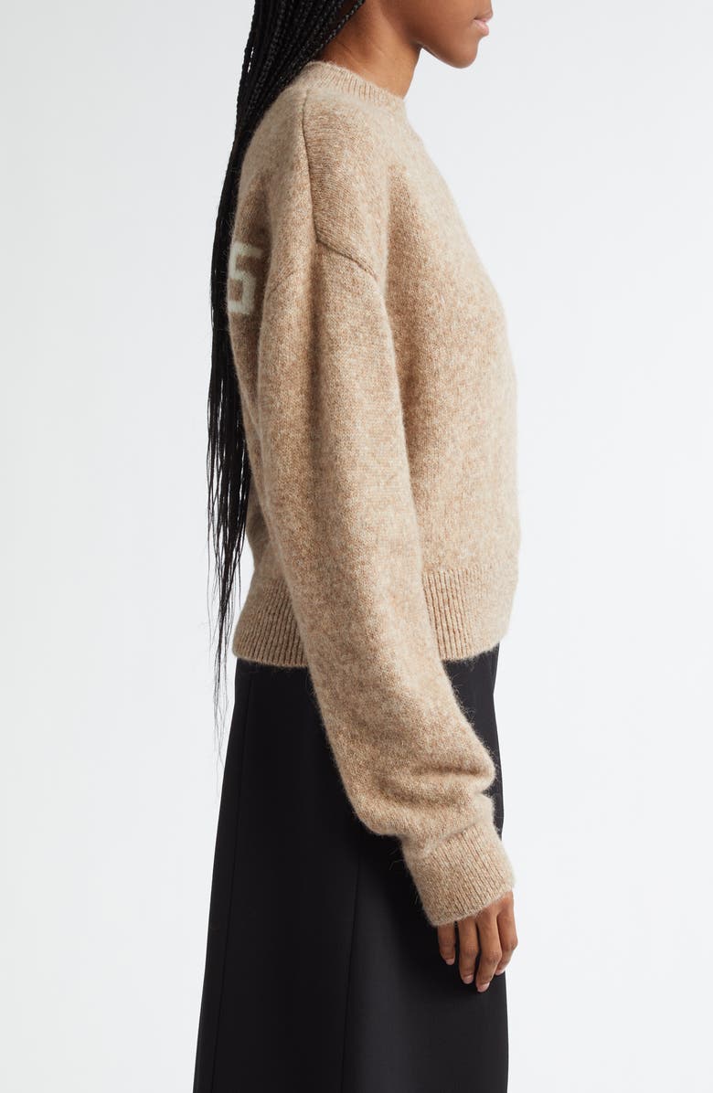 Jacquemus La Maille Logo Jacquard Alpaca & Merino Wool Blend Sweater, Alternate, color, Beige