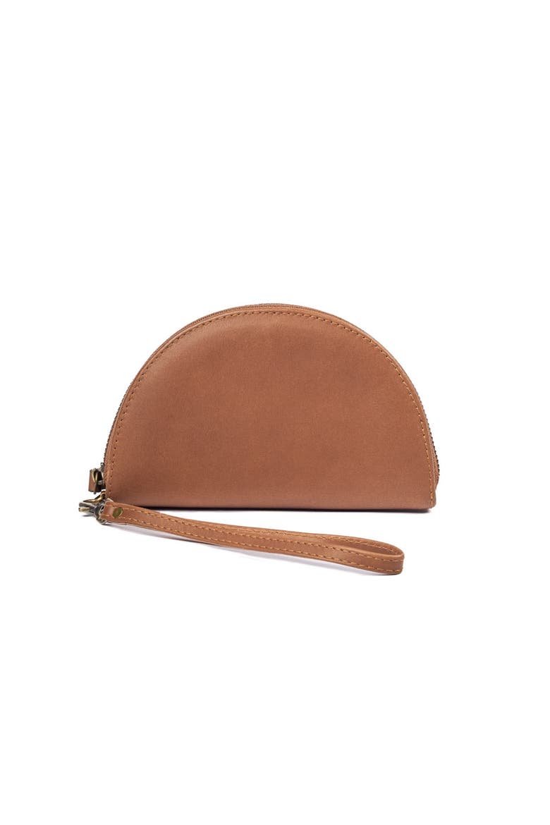 Leather Halfmoon Wallet, Alternate, color, Tan