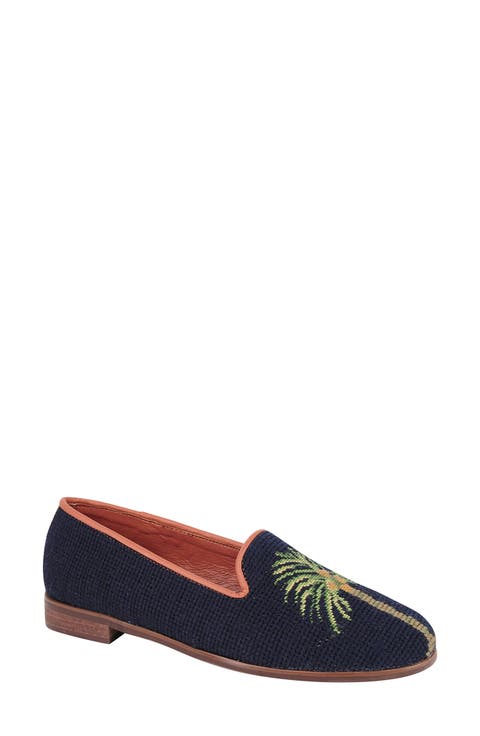 BY PAIGE Needlepoint Palm Tree Flat (Women)