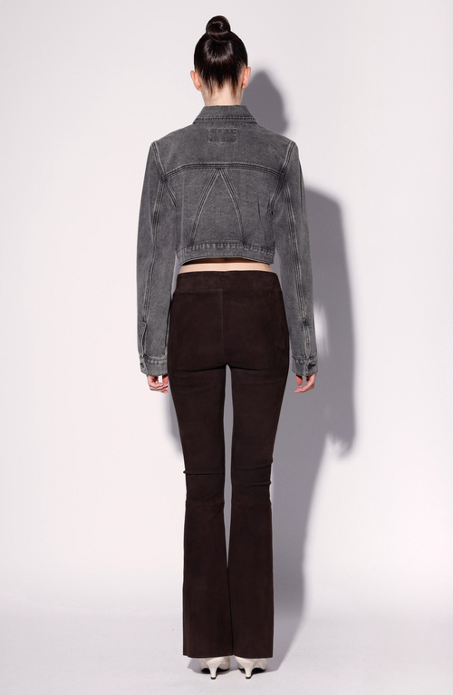 Walter Baker Lexie Mid-rise Suede Flare Pants In Brown