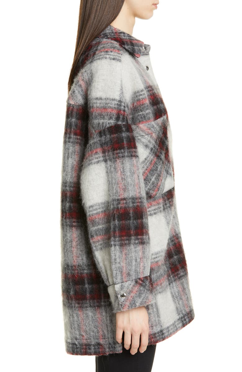 IRO Minksy Plaid Shirt Jacket, Alternate, color, 