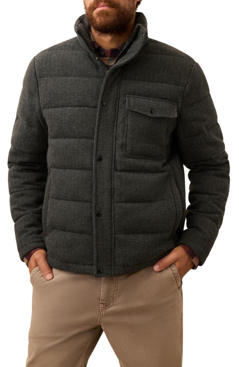 Faherty Teton Valley Deck Jacket, Main, color, Dark Steel Charcoal Twill