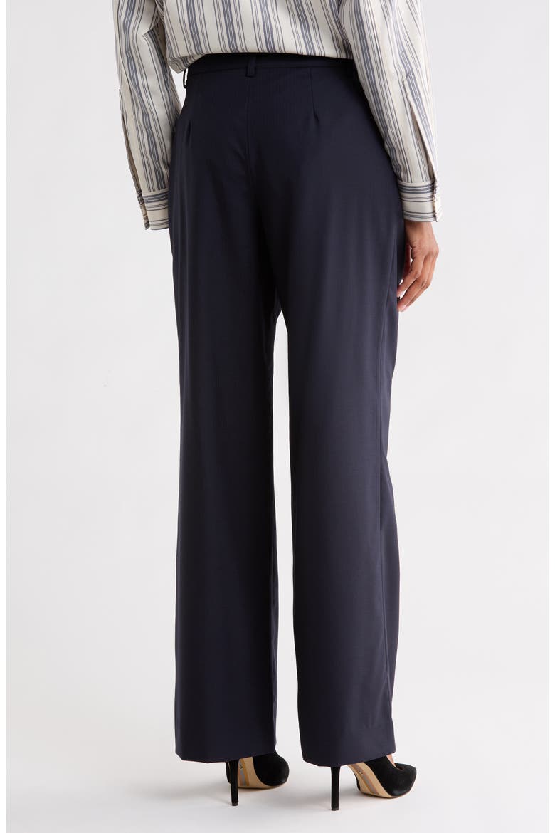 Sulli High Waist Wide Leg Virgin Wool Blend Pants, Alternate, color, MIDNIGHT