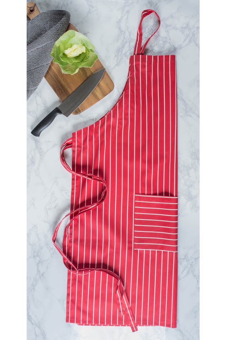 Stripe Chef Apron Tango Red, Alternate, color, Tango Red