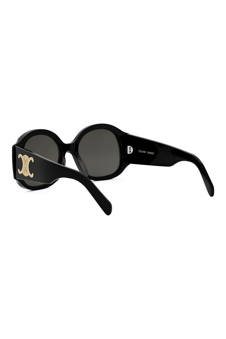 Maxi Triomphe 54mm Round Sunglasses, Alternate, color, SBLK/SMK
