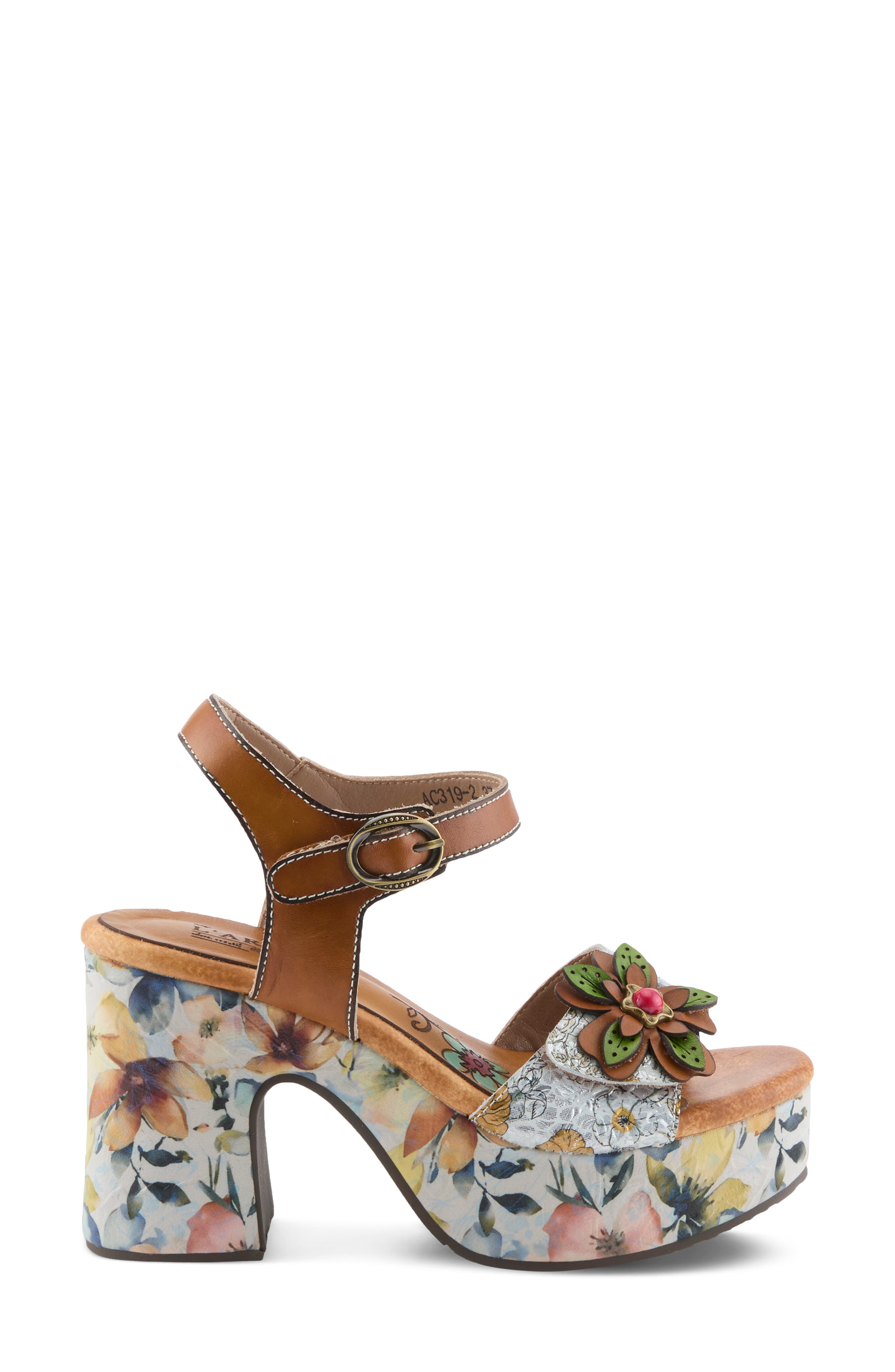 L'Artiste by Spring Step Felis Platform Sandal, Alternate, color, Camel Multi