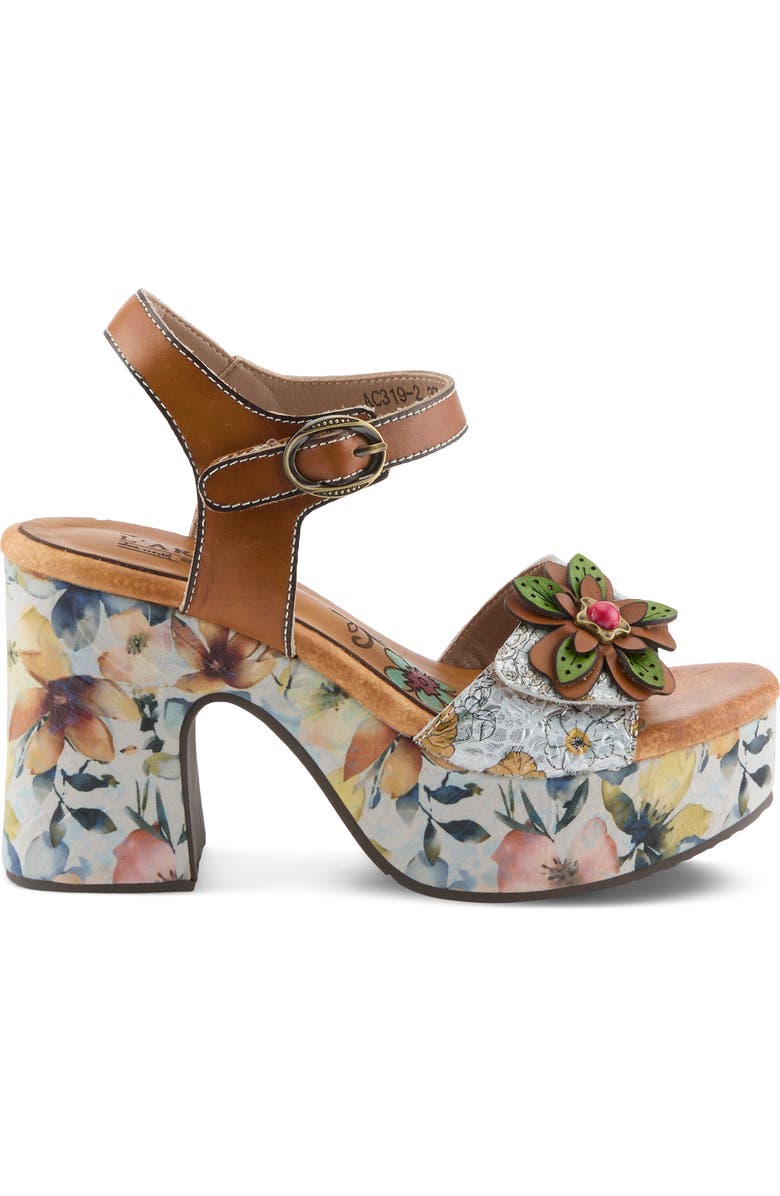 L'Artiste by Spring Step Felis Platform Sandal, Alternate, color, Camel Multi