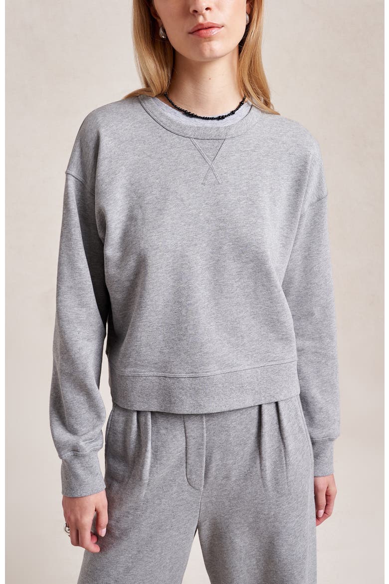 Cropped James Sweatshirt, Main, color, Grey