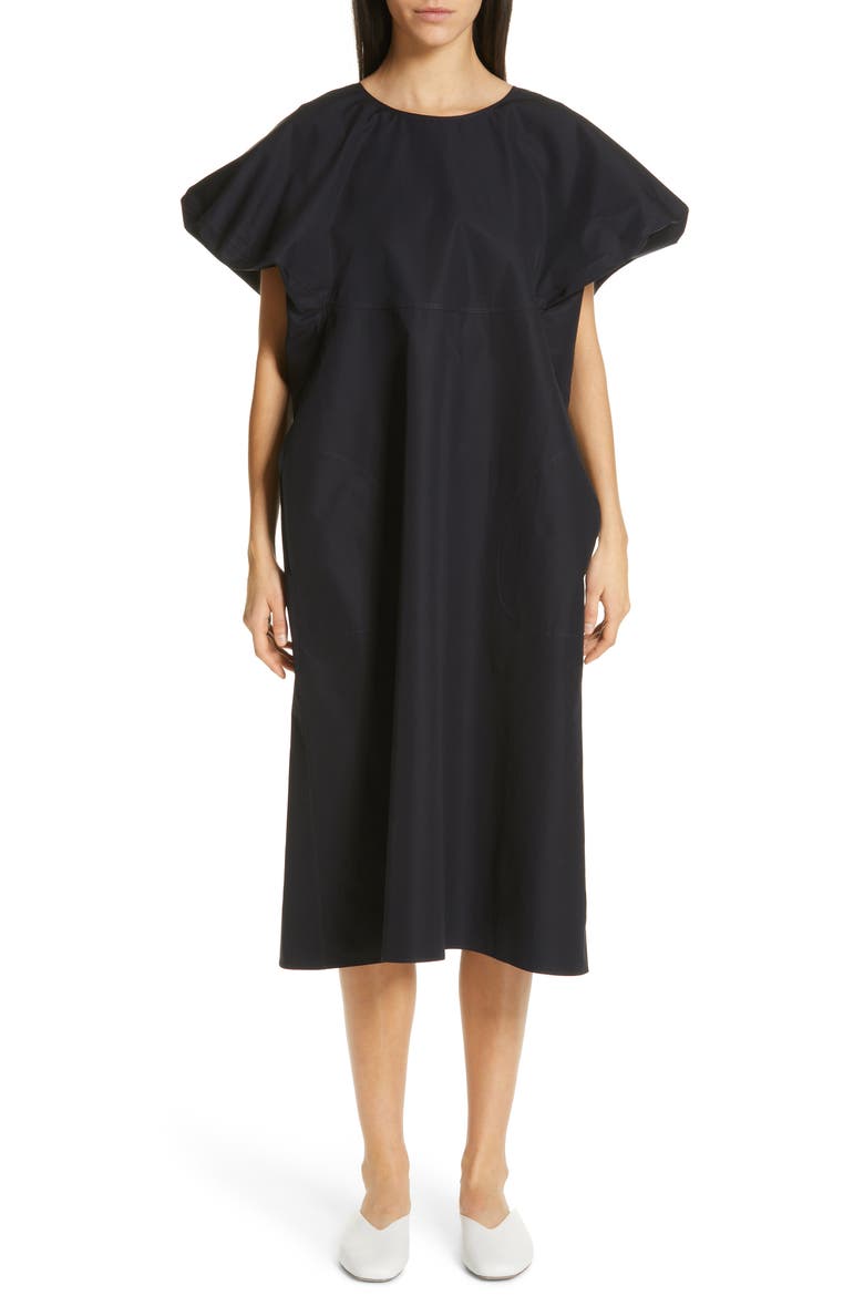 Short Puff Sleeve Dress, Main, color, MIDNIGHT